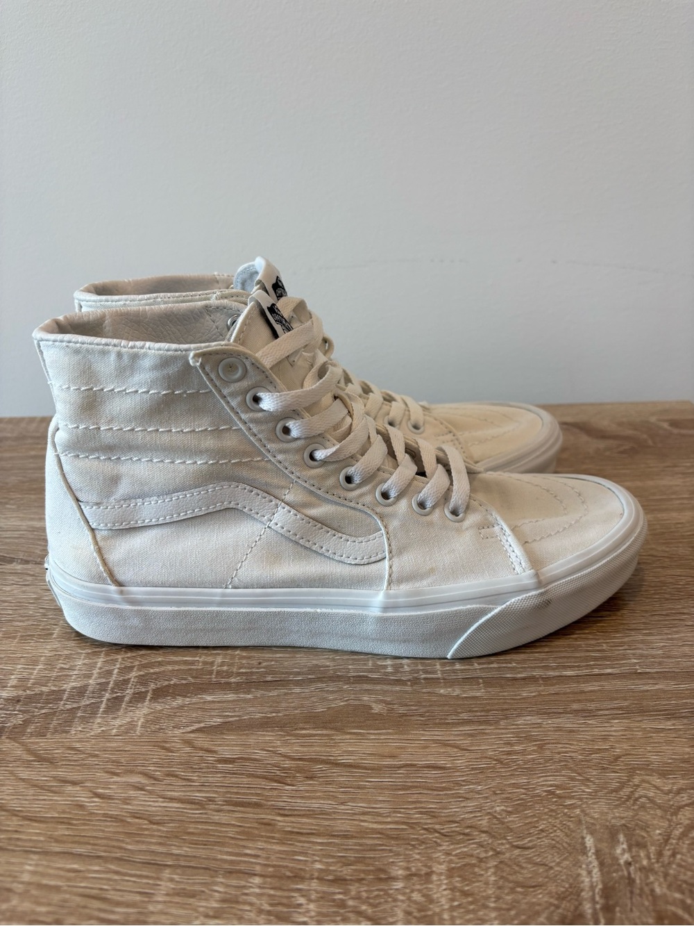 Vans High-Top Canvas Sneakers in white